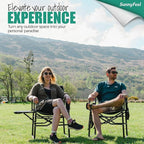 SUNNYFEEL Camping Directors Chair, Heavy Duty,Oversized Portable Folding Chair with Side Table, Pocket for Beach, Fishing,Trip,Picnic,Lawn,Concert Outdoor Foldable Camp Chairs - Image 3