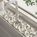 Abstract Pine Cones Sink Faucet Absorbing Mat Splash Guard Behind Faucet Sink by Unknown