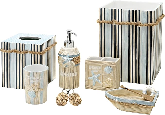 Zenna Home Seaside Serenity Bathroom Toothbrush Holder - Image 3
