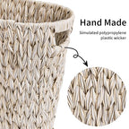 GRANNY SAYS Wicker Trash Can, Waterproof Bathroom Trash Can, Wicker Waste Basket - Image 4
