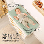 2-Pack Baby Changing Pad Cover for Girl, Boy - Image 2