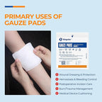100 Pack Sterile Gauze Pads 3x3 Inch 12-Ply, 100% Cotton Large Gauze Sponges - Image 4