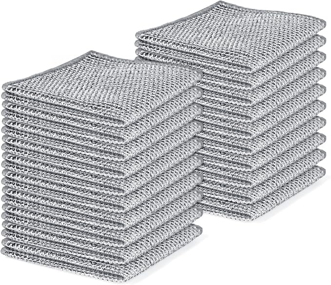 20pcs Set Non-Scratch Steel Wool Dishcloth by Aidoclip