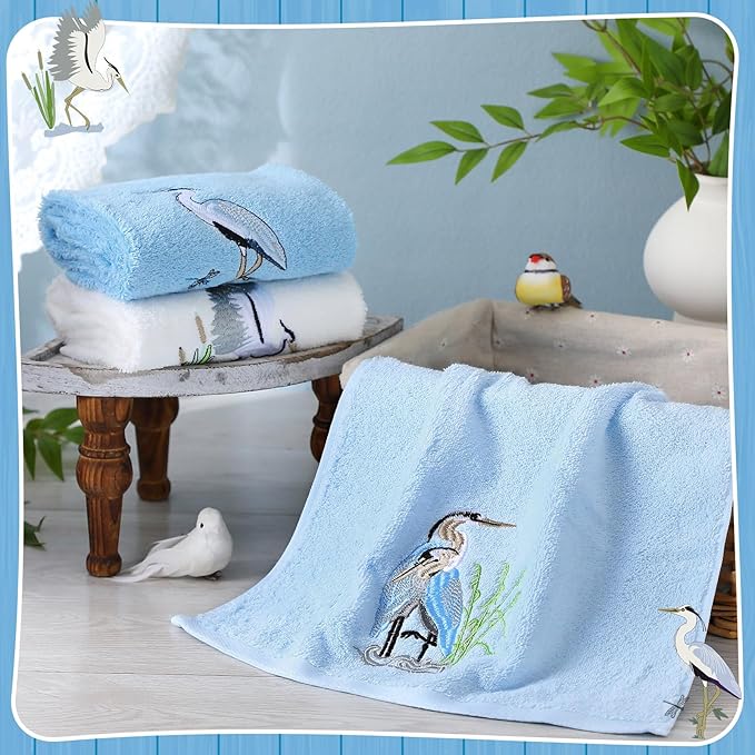 3 Pack Heron Coastal Hand Towels - Image 5