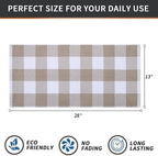 Homaxy 100% Cotton Waffle Weave Check Plaid Kitchen Towels, 13 x 28 Inches - Image 4