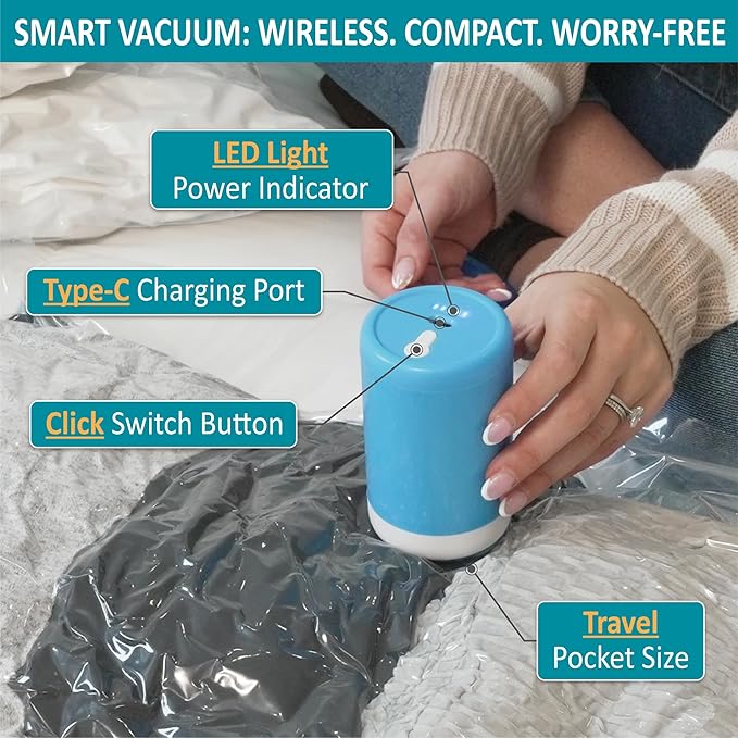 Cozy Essential Travel Vacuum Storage Bags - Image 5