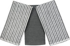 Thanksgiving Kitchen Towels- Set of 3 100% Cotton Solid Dark Gray and by SerafinaHome