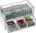 BTSKY 2 Pack Clear Acrylic Battery Storage Organizer by BTSKY