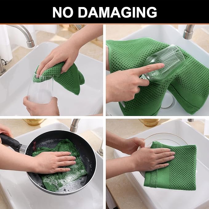 Homaxy 100% Cotton Dish Cloths, 8 Pack - Image 4