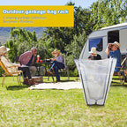 DOUBFIVSY Garden Trash Bag Holder, Heavy Duty Metal Outdoor Leaf Bag Holder - Image 3