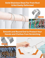 Baby Hangers, 50 Pack Stainless Steel 12.6 Inch Heavy Duty Non-Slip Space - Image 3