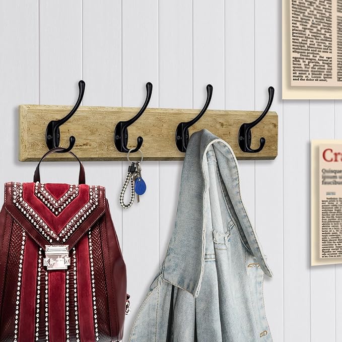 IBosins 10 Pack Dual Coat Hooks Wall Mounted - Image 8