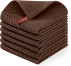 Homaxy 100% Cotton Waffle Weave Kitchen Dish Cloths, Ultra Soft Absorbent Quick by Homaxy