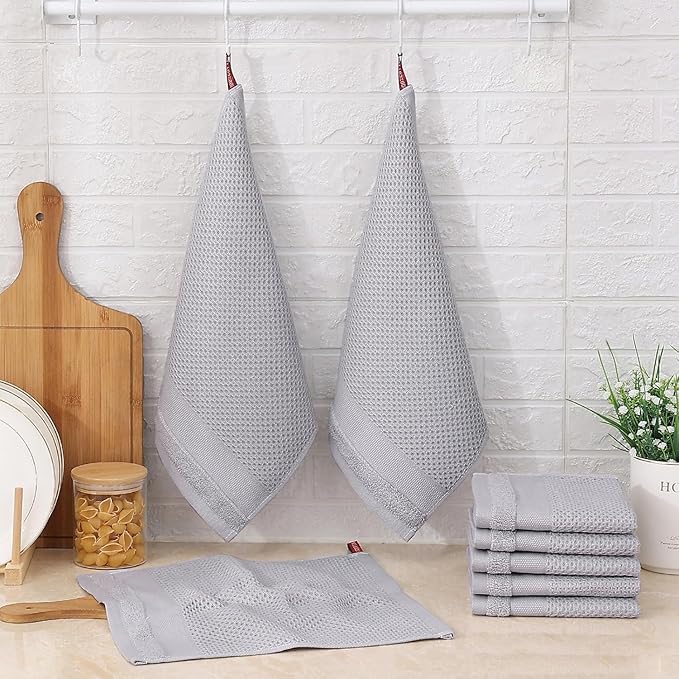 Homaxy 100% Cotton Dish Cloths, 8 Pack - Image 6