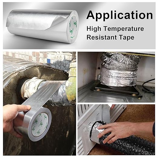 BOMEI PACK Adhesive Aluminum Foil Heat Shield Tape 10inch x 66ft Barrier - Image 6