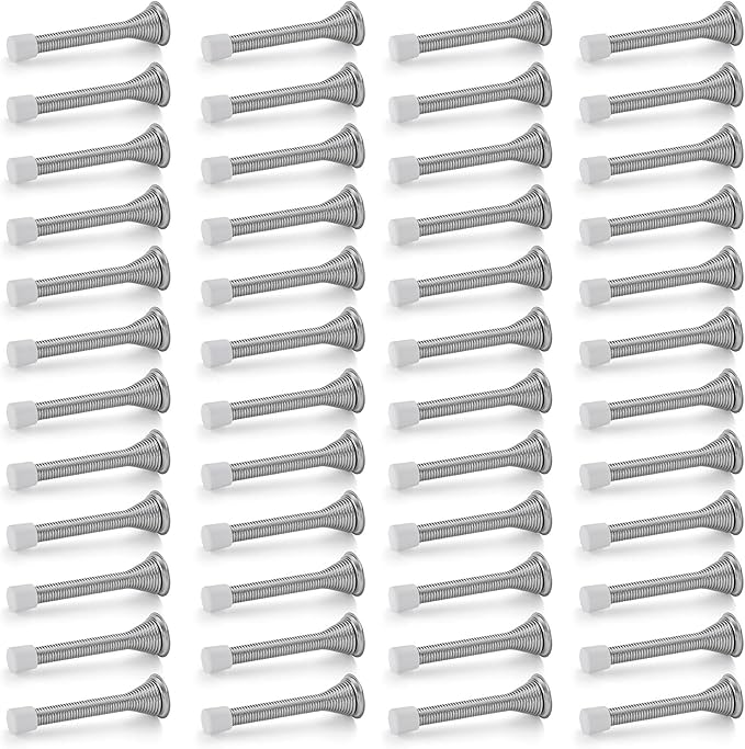 Ravinte Door Stoppers, 48 Pack Satin Nickel Spring Stops by Ravinte