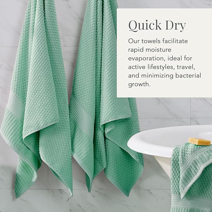 NY Loft 100% Cotton Towel Set 6 Piece | Super Soft & Absorbent Quick-Dry 2 Bath - Image 3