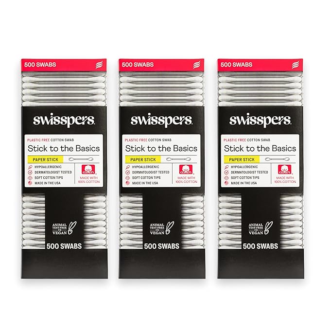 Swisspers Stick to The Basics Biodegradable Cotton Swabs by Swisspers