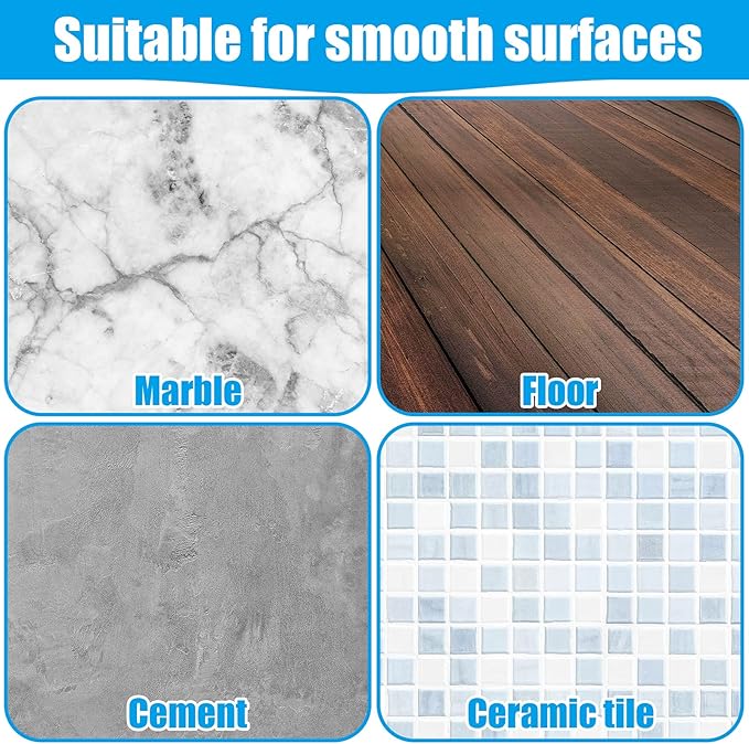 Qunclay 6 Pieces Floor Door Stopper No Drill Shower Door Stopper Self Adhesive - Image 6