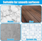 Qunclay 6 Pieces Floor Door Stopper No Drill Shower Door Stopper Self Adhesive - Image 6