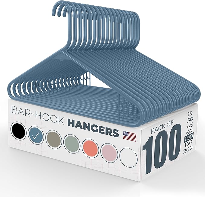 Neaties Plastic Hangers 100 Pack – Made in The USA – 6lb Capacity Standard by NeatiesHangers