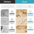 Vtopmart 8 Pack Shallow Drawer Dividers, 2.36" High 12.5"-20.8" Adjustable - Image 7