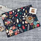 Colorful Flowers Black Dish Drying Mat 18x24 - Image 8