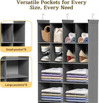 Ofiray-home 6 Tier Hanging Closet Organizer, 16 Compartments Sweater Organizer - Image 4