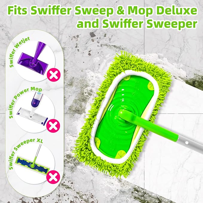 Reusable Dry Sweeping Cloths Microfiber Wet Pads Refill Compatible - Image 2