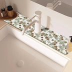 Abstract Pine Cones Sink Faucet Absorbing Mat Splash Guard Behind Faucet Sink - Image 2