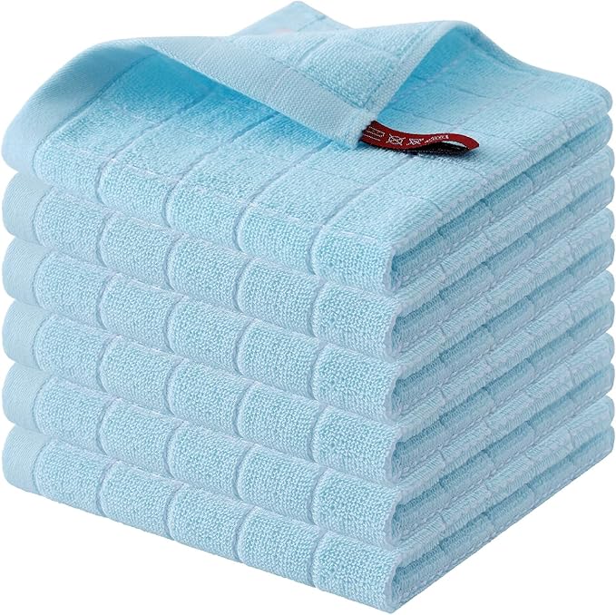 Homaxy 100% Cotton Terry Kitchen Dish Cloths, Ultra Soft and Absorbent Dish by Homaxy