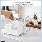 Vtopmart Disposable Facial Towels Holder, Acrylic Box Hold 50 Count, Stylish - Image 4