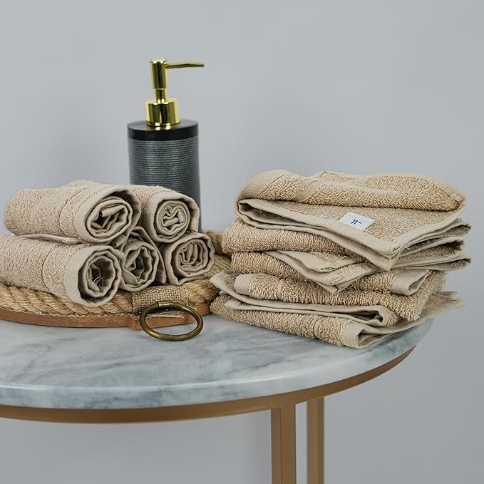 Tens Towels Pack of 60 Washcloths, 12 x 12 Inches, Lighter Weight, Quick to Dry - Image 2