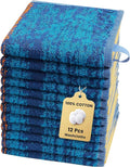 SEMAXE 100% Cotton Washcloths 12-Pack, 13 × 13 Inch Soft Luxury Face Towels – by SEMAXE