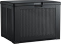 Rubbermaid Medium Resin Outdoor Storage Deck Box (74 Gal), Weather Resistant, Black, Deck Organization for Home/Backyard/Pool Chemicals/Toys/Garden Tools/Porch/Patio Cushions by Rubbermaid