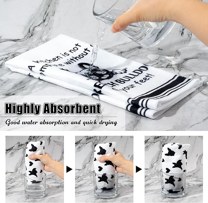 French Bulldog Kitchen Dish Towel - Image 3