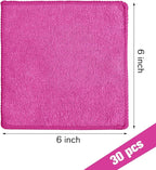 Tanlade Microfiber Cleaning Cloth 6"x6" Cleaning Rags Reasonable Kitchen Towels - Image 2