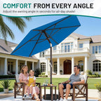 AreShark 7.5FT Patio Umbrella Table Market Umbrella with 6 Sturdy Ribs, Button Tilt/Crank Heavy-Duty Round Outdoor Umbrellas for Garden, Deck, Backyard,and Pool, Royal Blue - Image 6