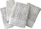 SKL Home Distressed Leaves 100% Turkish Cotton Premium 4-Piece Towel Set - Image 3