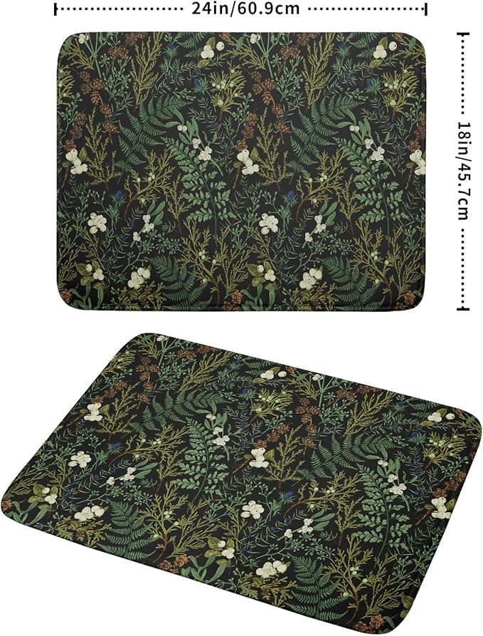 Black Sage Green Plant Dish Drying Pad 18 x 24 Inch - Image 2