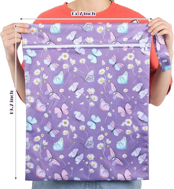 Shappy 2 Pcs Large Travel Laundry Bag Washable Waterproof Wet Dry Large Dirty - Image 2