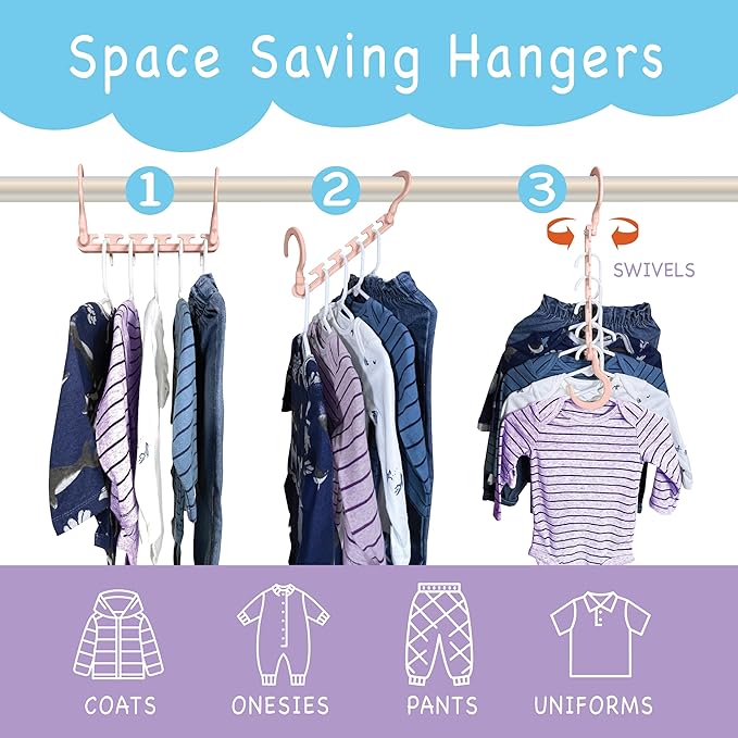Wonder Hanger Max 10-Pack Space Saving Hangers, Reinforced Hooks Swivels 360° - Image 2