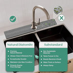 Stone Faucet Mat for Kitchen Sink Splash Guard 23.6" x 3.9" - Image 6