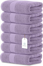 White Classic Luxury Lavender Hand Towels - Image 2