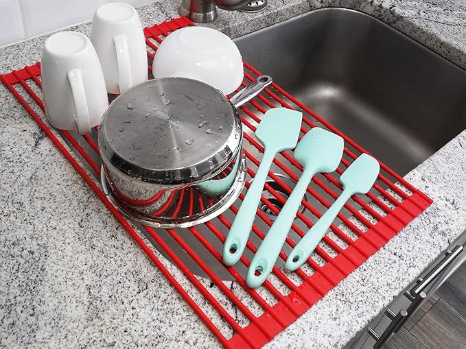 Zulay Kitchen Large Roll Up Dish Drying Rack - Image 2