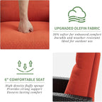 IDEALHOUSE Wicker Outdoor Recliner Reclining Patio Chairs with Adjustable Back & Footrest 150° Lay-Flat Reclining with Air Pump Rattan Flip-Up Side Table Outdoor Lounge Chairs for Pool Deck Balcony - Image 9