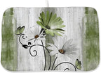 Floral Dish Drying Mat 18x24 Inches by OFIRD