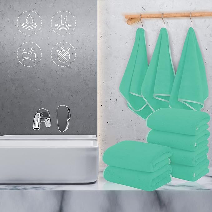 TENSTARS Silk Hemming Hand Towels - Image 3