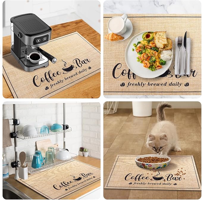 Absorbent Coffee Mat, Fashion Dish Drying Mat - Image 6