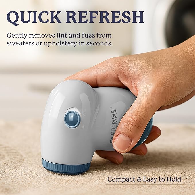 Farberware Fabric Shaver & Lint Remover Set–Battery Operated Sweater Shaver - Image 2